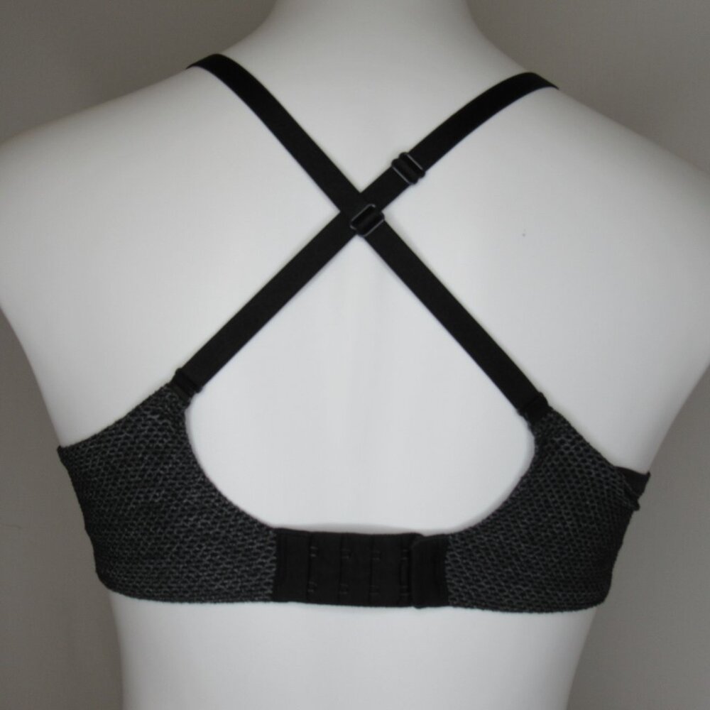 Victoria's Secret Black Silver Fishnet Perfect Shape Bra 36C - Picture 3 of 10